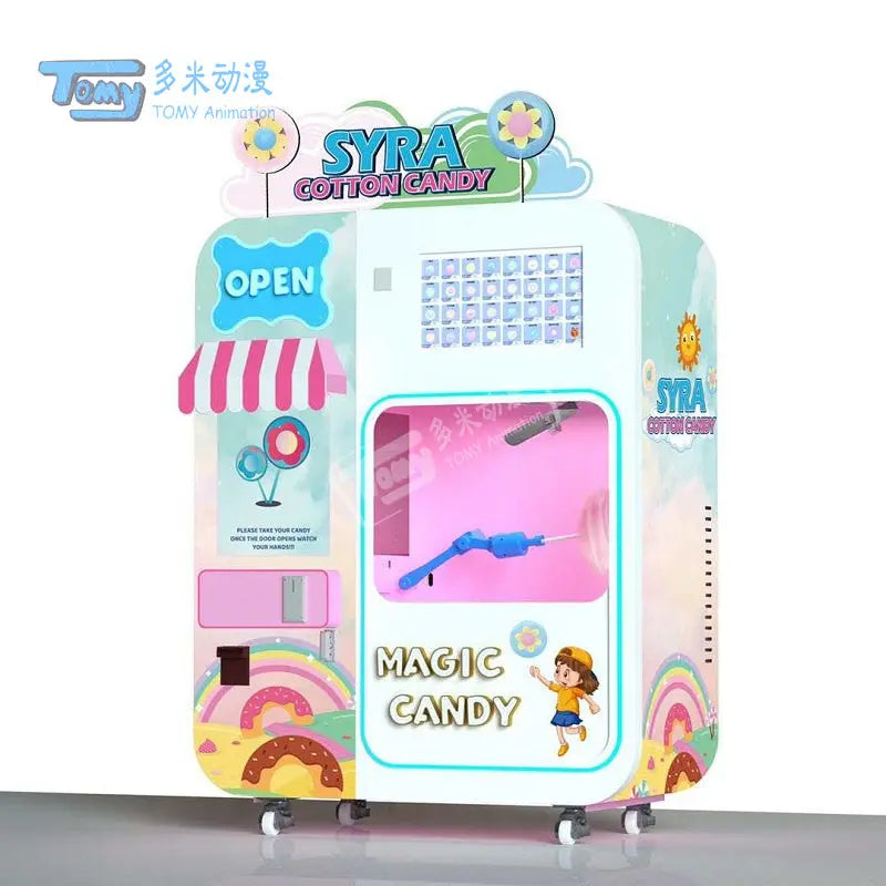 Cotton Candy Vending machine Robot fully automatic for commercial snacks Gift