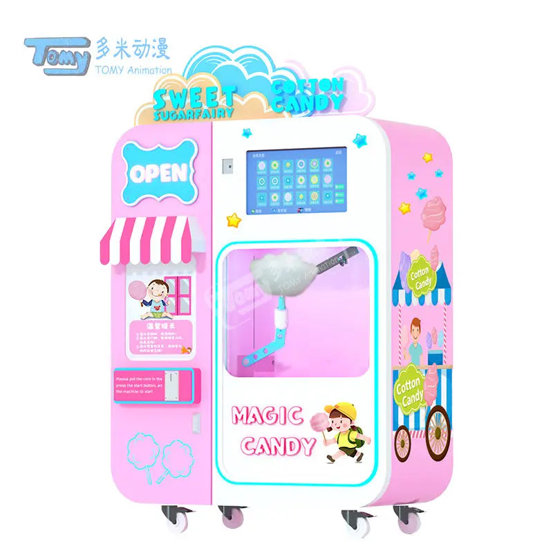 Cotton Candy Vending machine Robot fully automatic for commercial snacks Gift