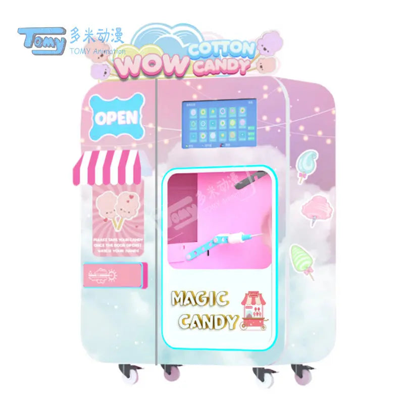 Cotton Candy Vending machine Robot fully automatic for commercial snacks Gift