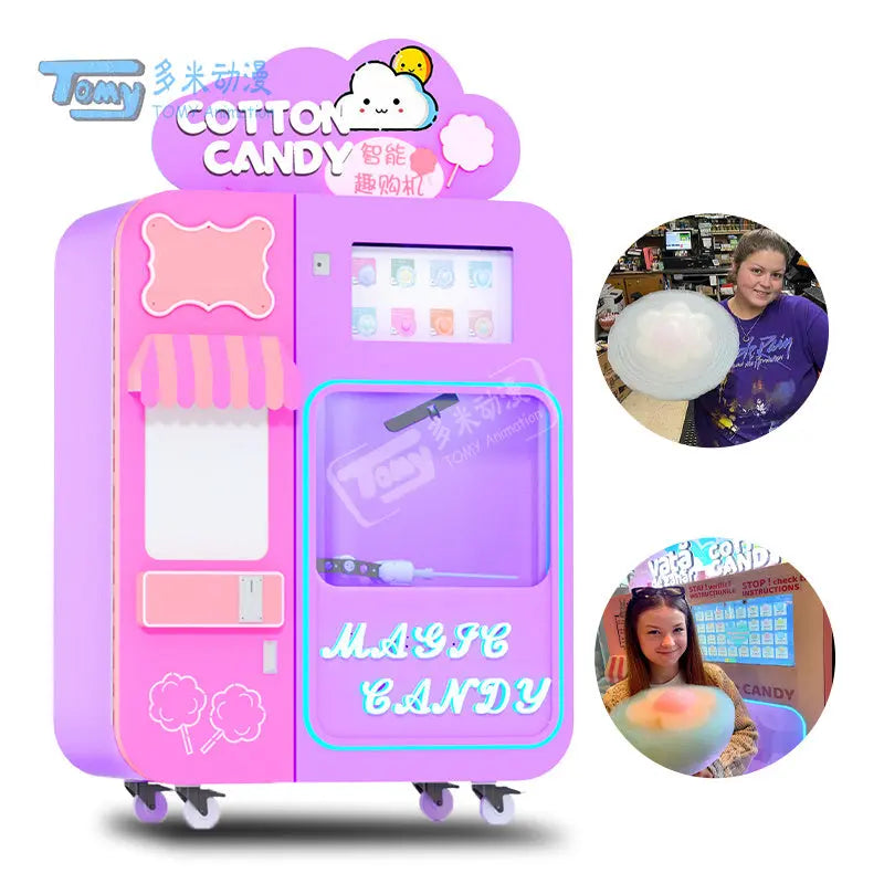Cotton Candy Vending machine Robot fully automatic for commercial snacks Gift