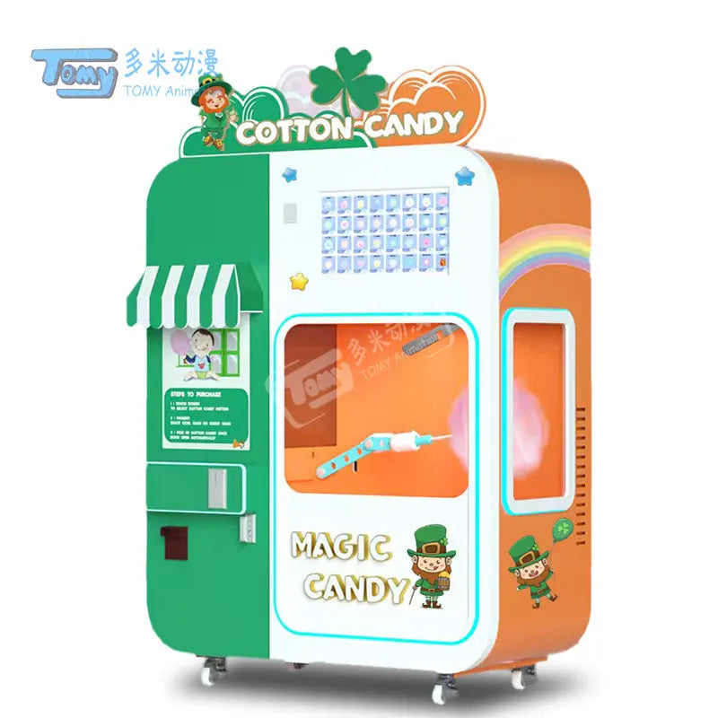 Cotton Candy Vending machine Robot fully automatic for commercial snacks Gift