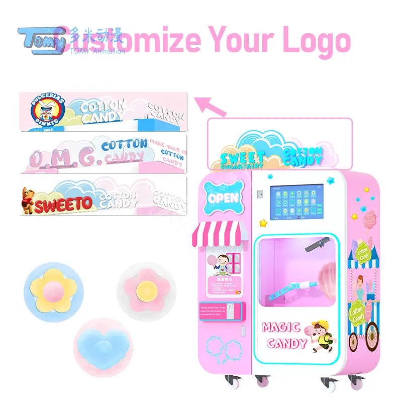 Cotton Candy Vending machine Robot fully automatic for commercial snacks Gift