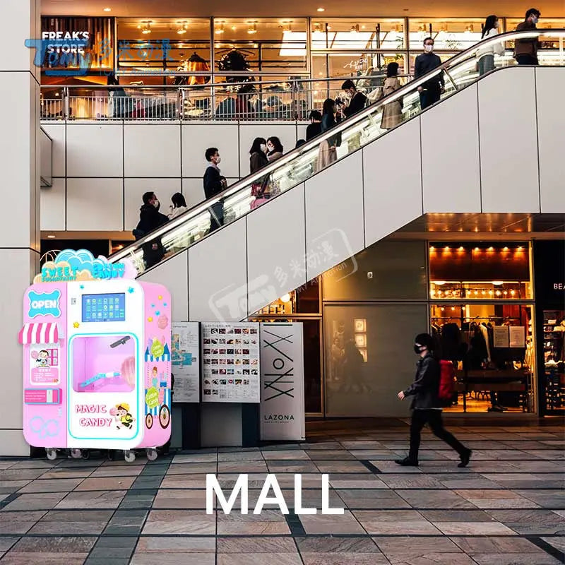 Cotton Candy Vending machine Robot fully automatic for commercial snacks Gift