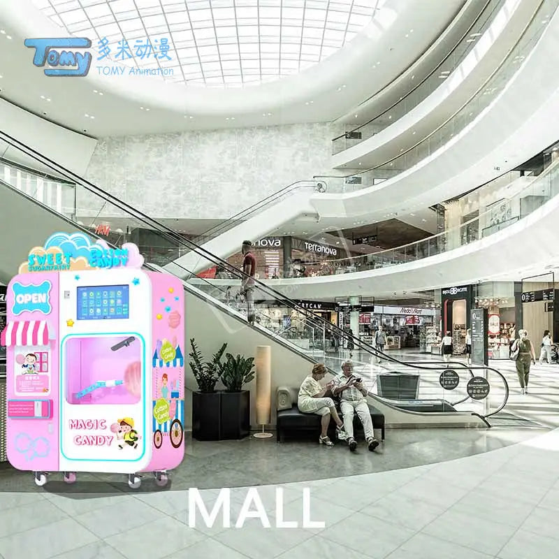 Cotton Candy Vending machine Robot fully automatic for commercial snacks Gift