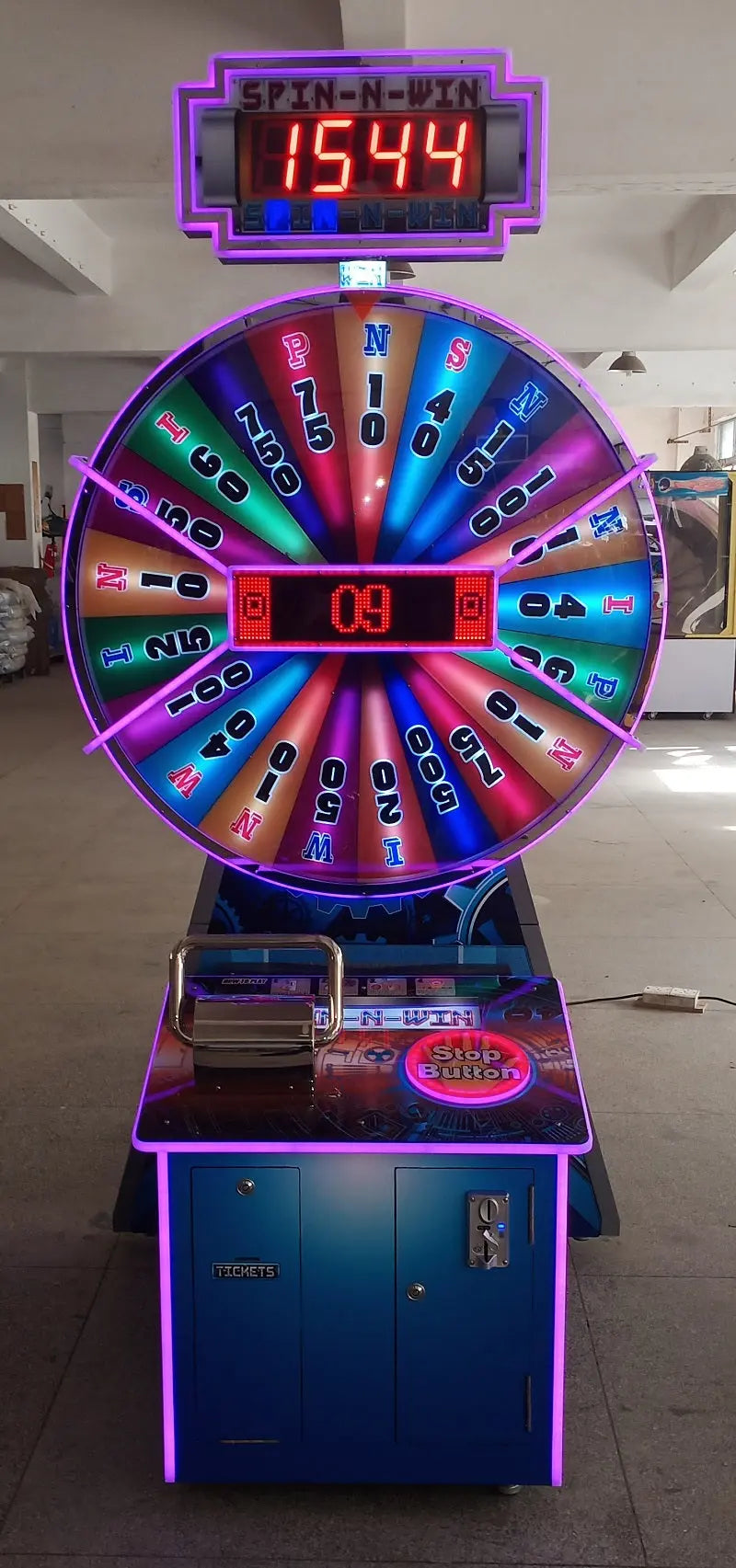 SPIN-N-WIN-Wheel-game-machine-Amusement-Coin-Operated-Lottery-Ticket-Redemption-games-Tomy-Arcade