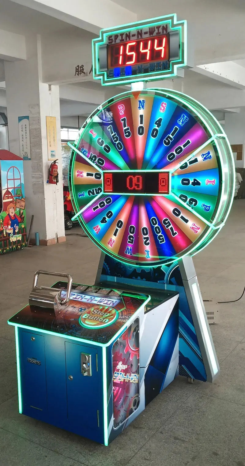 SPIN-N-WIN-Wheel-game-machine-Amusement-Coin-Operated-Lottery-Ticket-Redemption-games-Tomy-Arcade