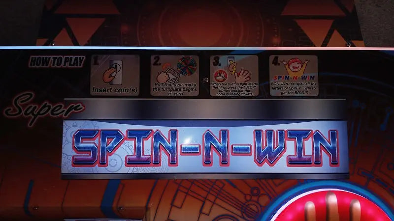 SPIN-N-WIN-Wheel-game-machine-Amusement-Coin-Operated-Lottery-Ticket-Redemption-games-Tomy-Arcade