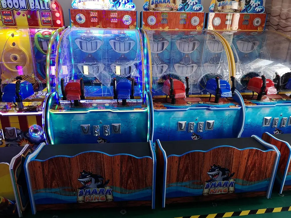 Shark-King-Shooting-ball-game-machine-Amusement-Coin-Operated-Electric-machinery-for-kids-Lottery-Ticket-Redemption-games-Tomy-Arcade