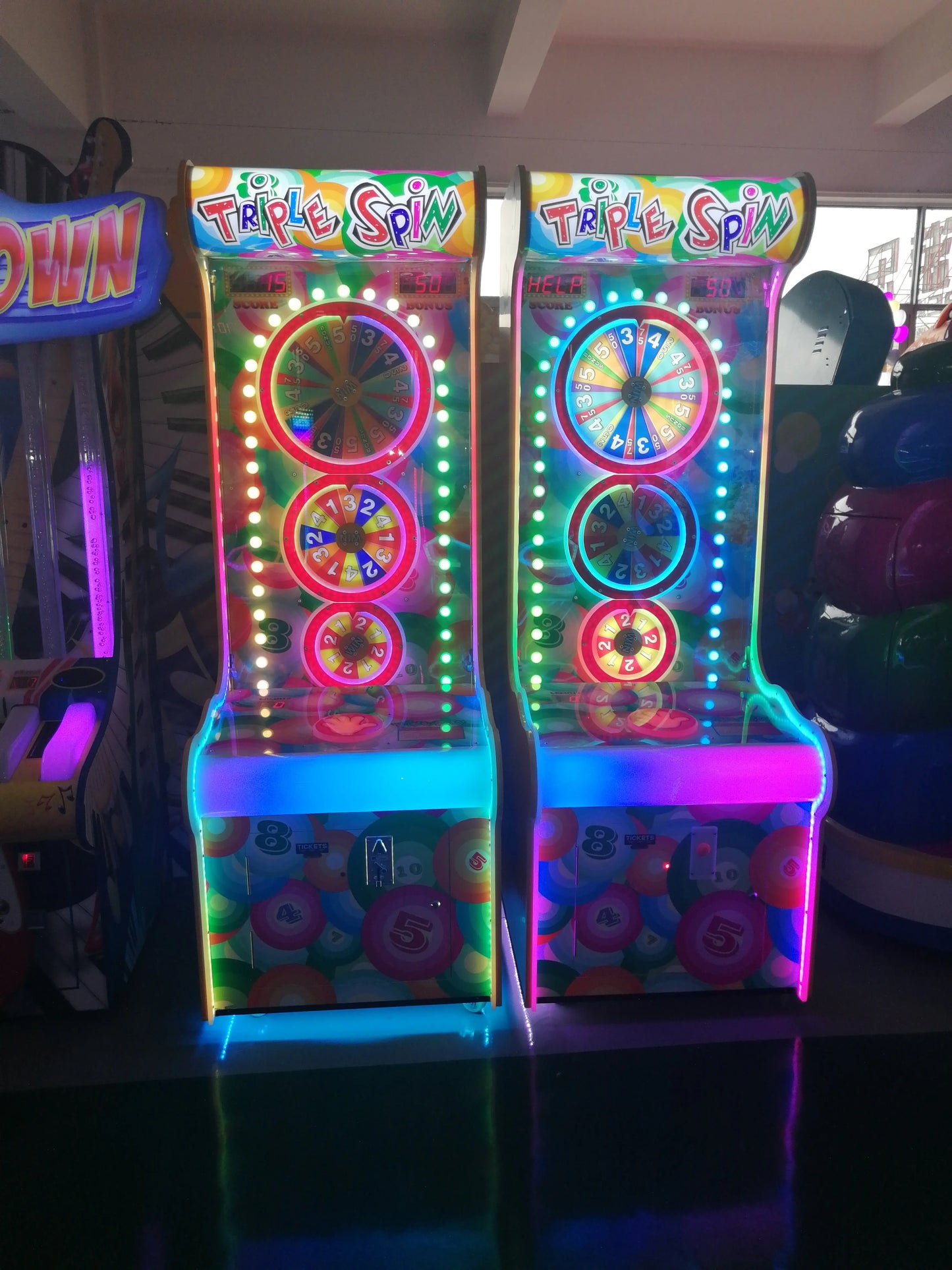 Triple-Spin-Lottery-Redemption-game-machine-Amusement-Coin-Operated-Ticket-Redemption-Electronic-games-Tomy-Arcade