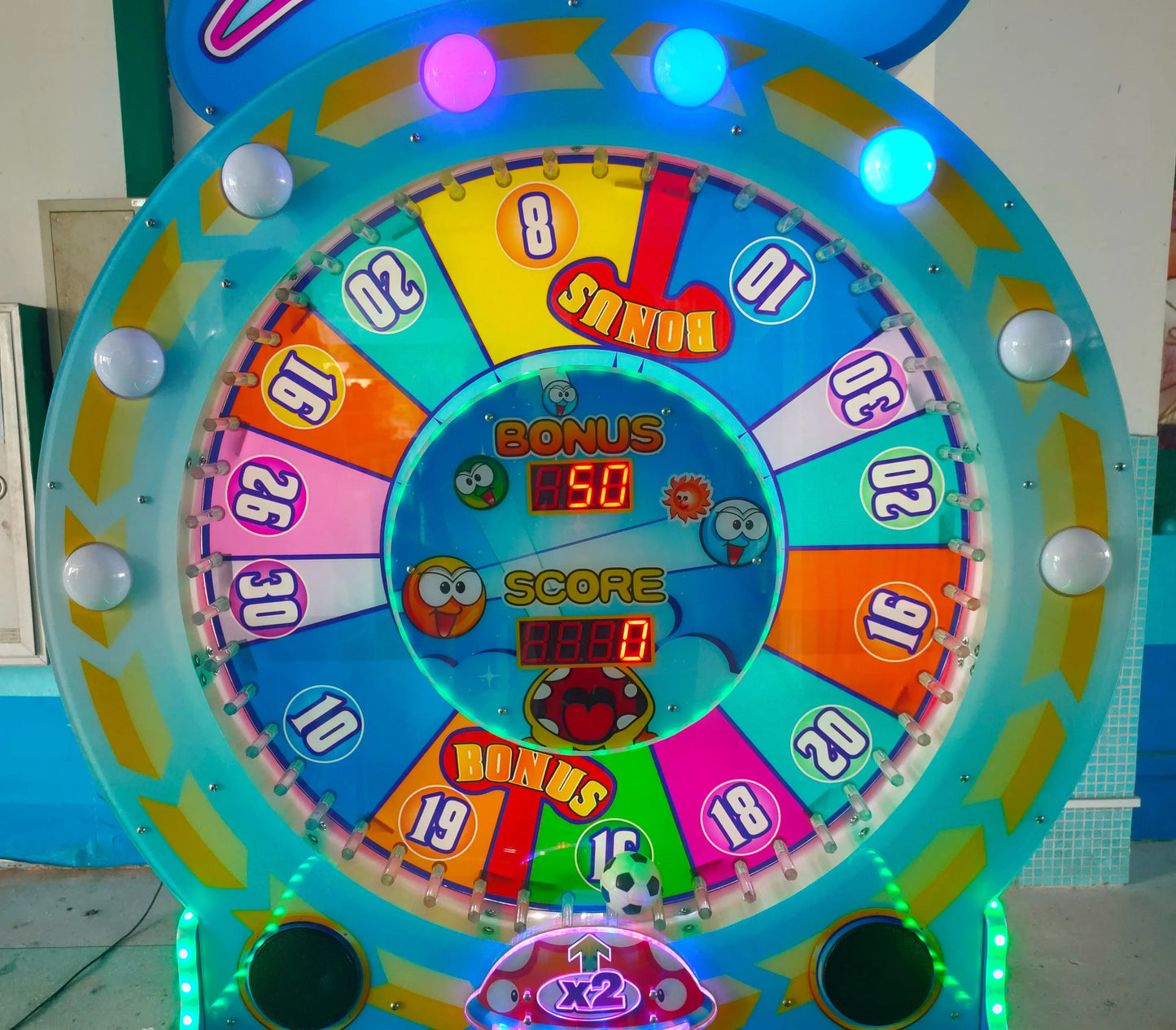 Urning-Win-2-Wheel-game-machine-Amusement-Coin-Operated-Lottery-Ticket-Redemption-games-Tomy-Arcade