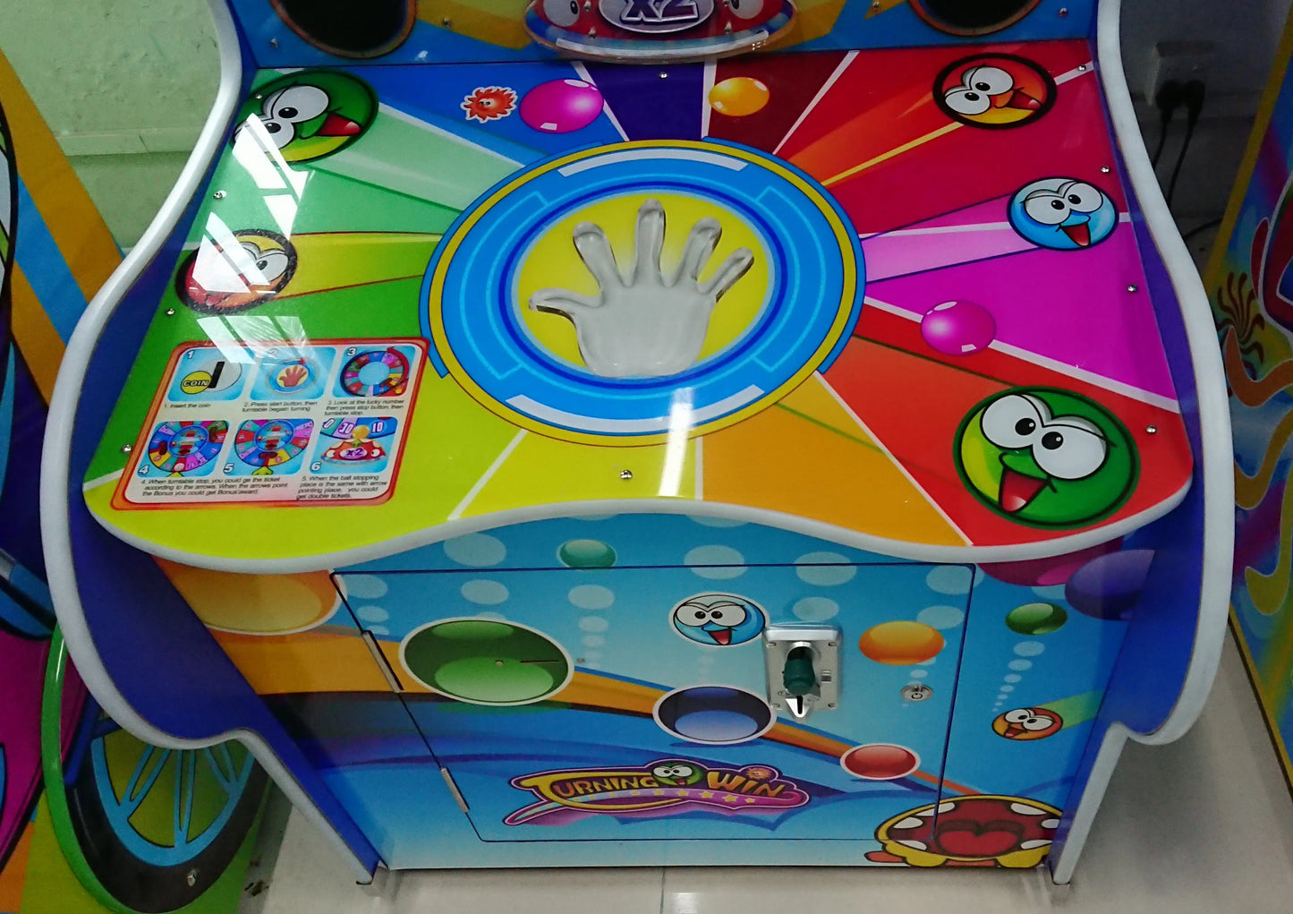 Urning-Win-2-Wheel-game-machine-Amusement-Coin-Operated-Lottery-Ticket-Redemption-games-Tomy-Arcade