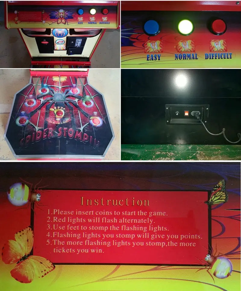 Spider-Stompin-Kids-sport-Game-Machine-Amusement-Coin-Operated-Carnival-Fun-electronic-Lottery-Redemption-Ticket-games-for-Game-Center-Tomy-Arcade