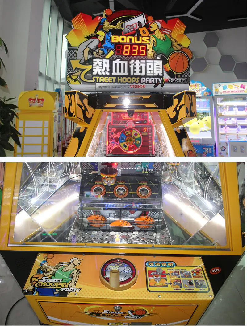 Street-Hoops-Party-Coin-Pusher-Amusement-Park-Coin-Operated-Lottery-Redemption-Ticket-Game-Machine-Tomy-Arcade