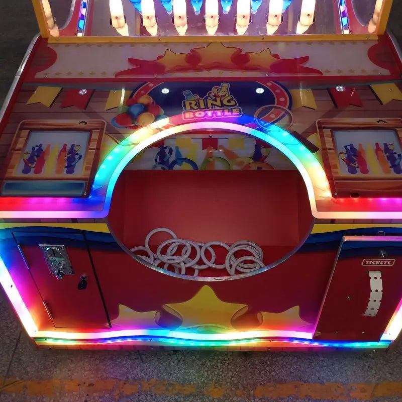 Ring-bottle-Lottey-redemption-game-machine-Arcade-Manufacturer-Light-up-Ring-Toss-Electric-Machines-Throwing-Rings-Skill-Win-Ticket-games-Tomy-Arcade