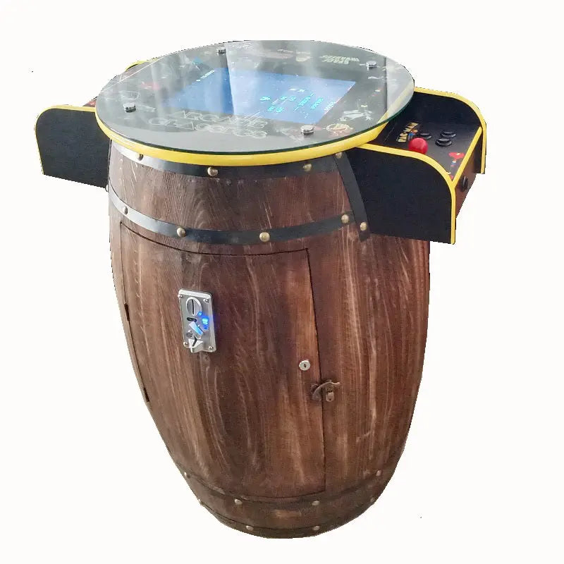 Beer-barrel-cocktail-arcade-game-machine-table-60-in-1-games-Tomy Arcade