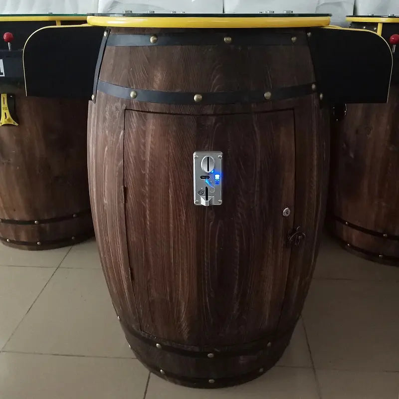 Beer-barrel-cocktail-arcade-game-machine-table-60-in-1-games-Tomy Arcade