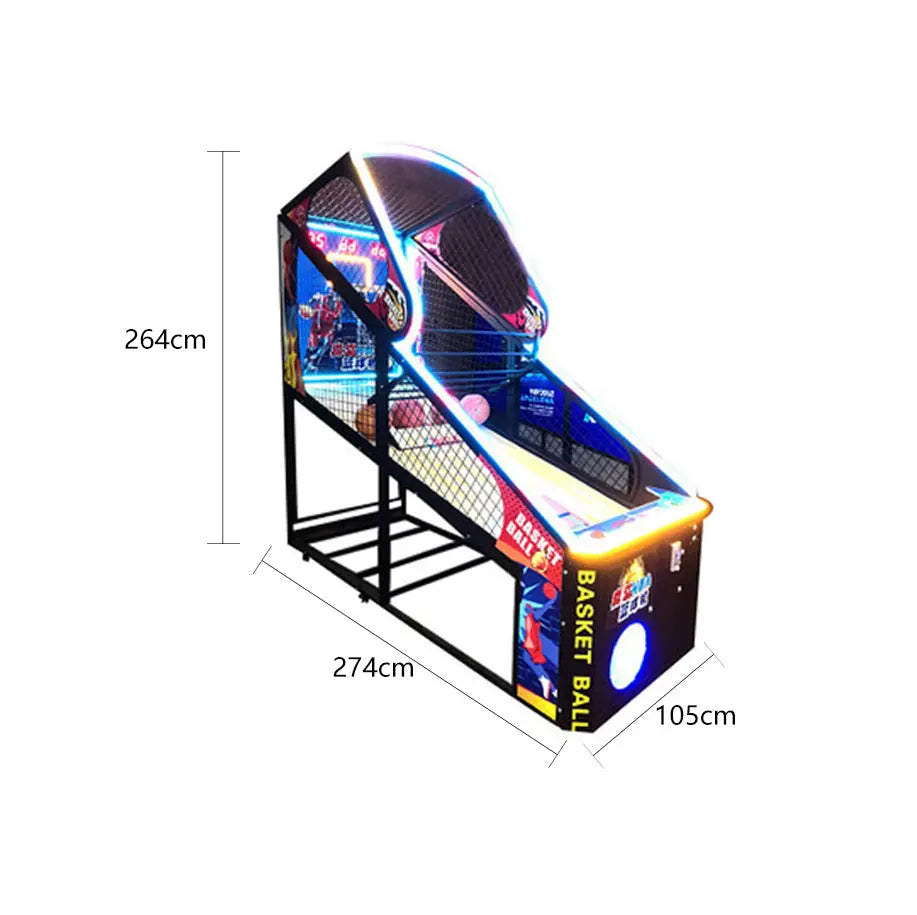 NBA-Basketball-game-Machine-Classic-5-Basketballs-Challenge-Arcade-games-Tomy-Arcade