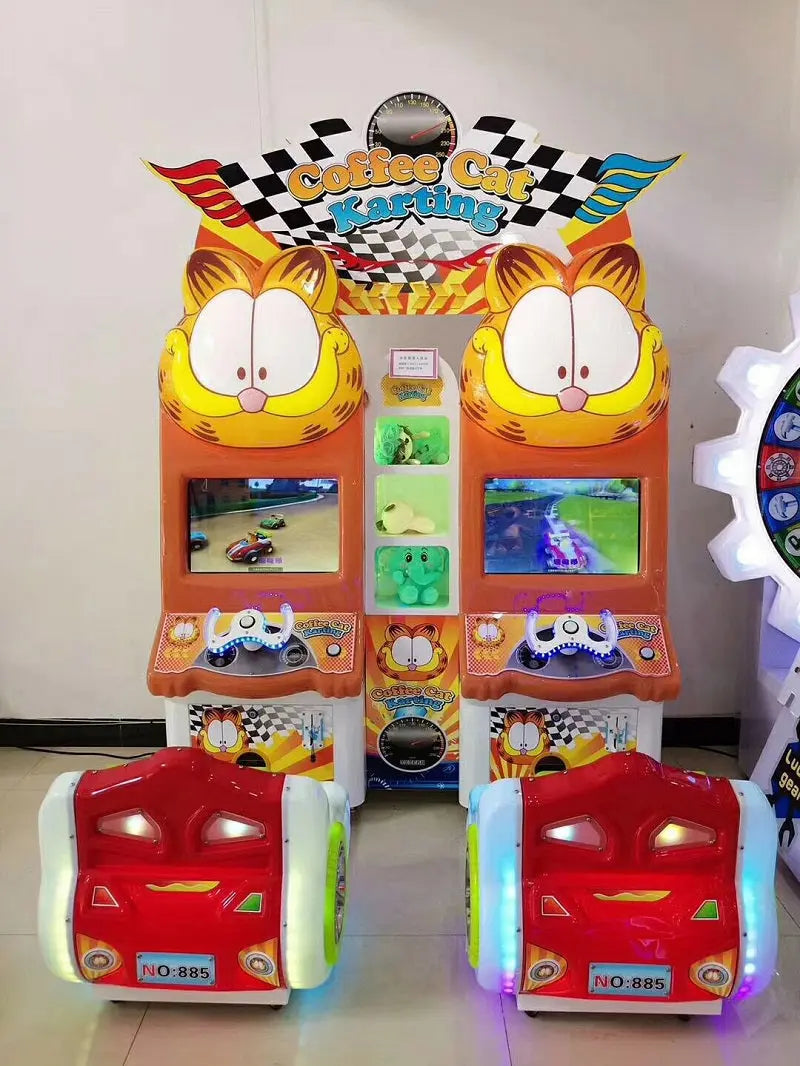 Garfield-Karting-Racing-car-game-machine-Coin-Operated-kids-Video-Arcade-games-for-2-Players-Tomy Arcade