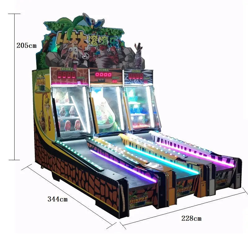 Jungle-Strikefec-Skee-ball-game-machine-Coin-operated-electronic-Carnival-Lottery-redemption-games-Tomy Arcade