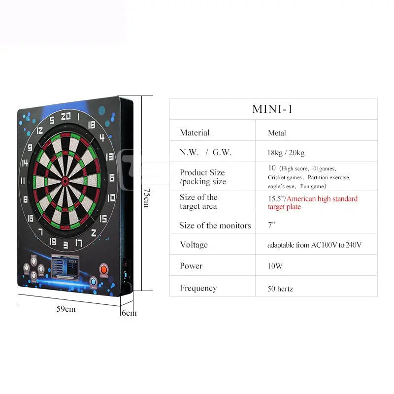 Dart-MINI-1-game-machine-FEC-FFC-Electronic-Dart-Board-Indoor-club-sports-games-Tomy-Arcade