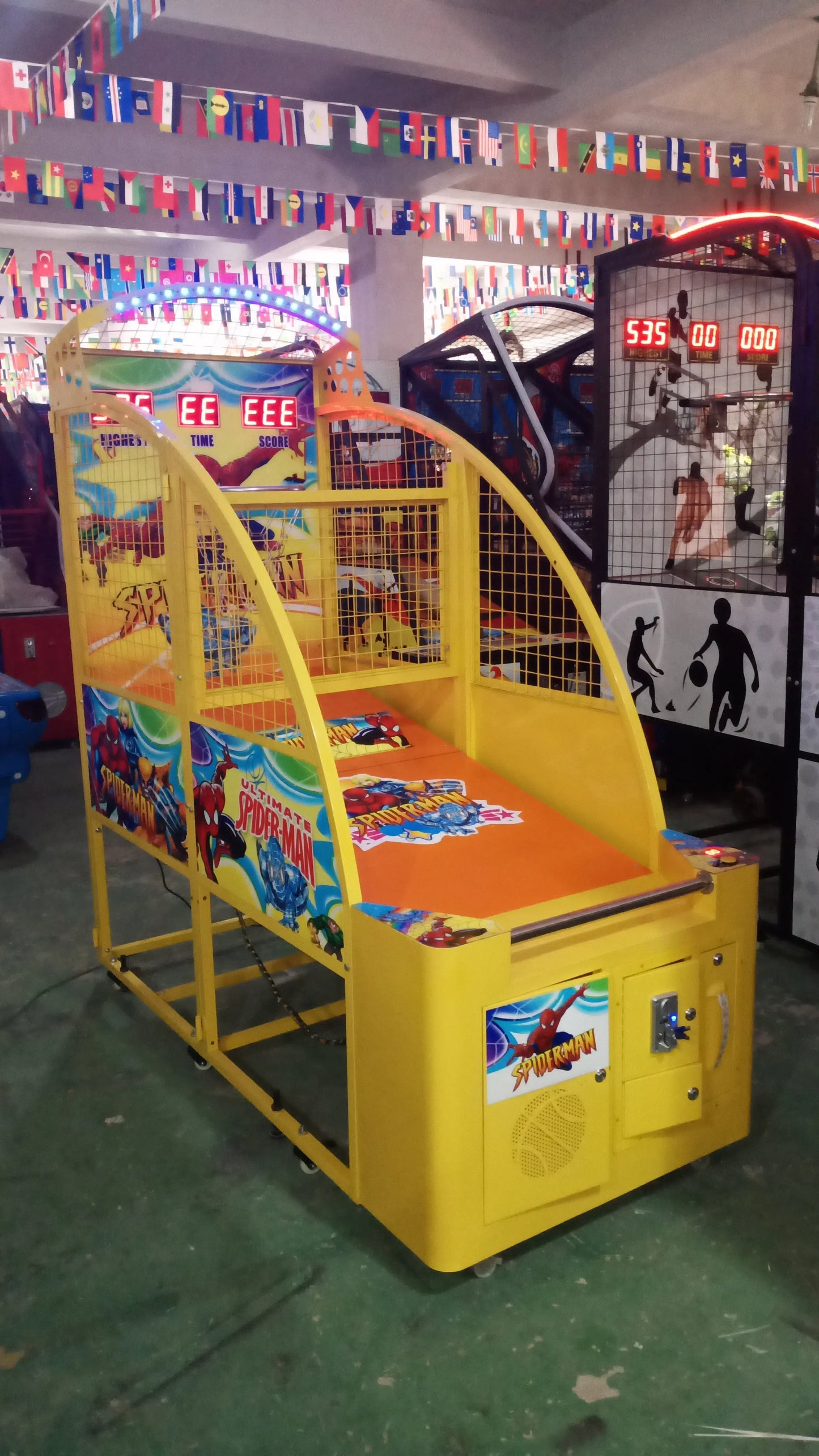 Spider-Man-Basketball-game-machine-Amusement-Coin-Operated-Basketball-Shooting-sports-arcade-Hot-Selling-Tomy-Arcade