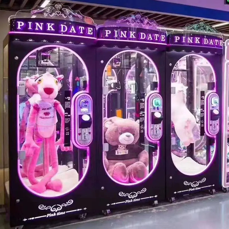 Pink-Date-Cutting-Gift-Game-Machine-Amusement-Coin-Operated-Arcade-Claw-Machine-Prize-Cutting-Gift-Games-Tomy-Arcade-