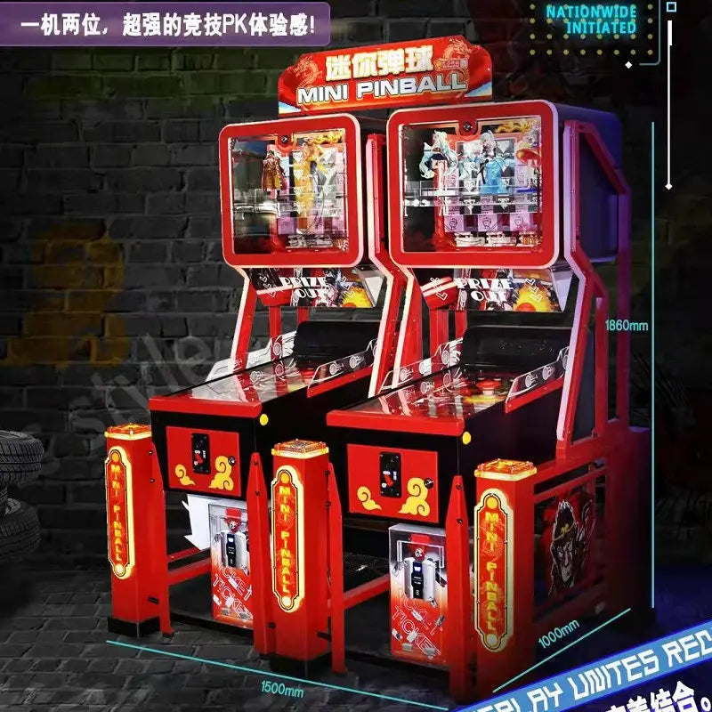 Mechanical-MINI-Pinball-Game-Machine-Real-Ball-True-ball-Pinball-For-Kids-Home-Family-Win-Ticket-Capsule-Toy-And-Cola-tomy-arcade