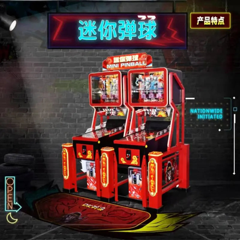 Mechanical-MINI-Pinball-Game-Machine-Real-Ball-True-ball-Pinball-For-Kids-Home-Family-Win-Ticket-Capsule-Toy-And-Cola-tomy-arcade