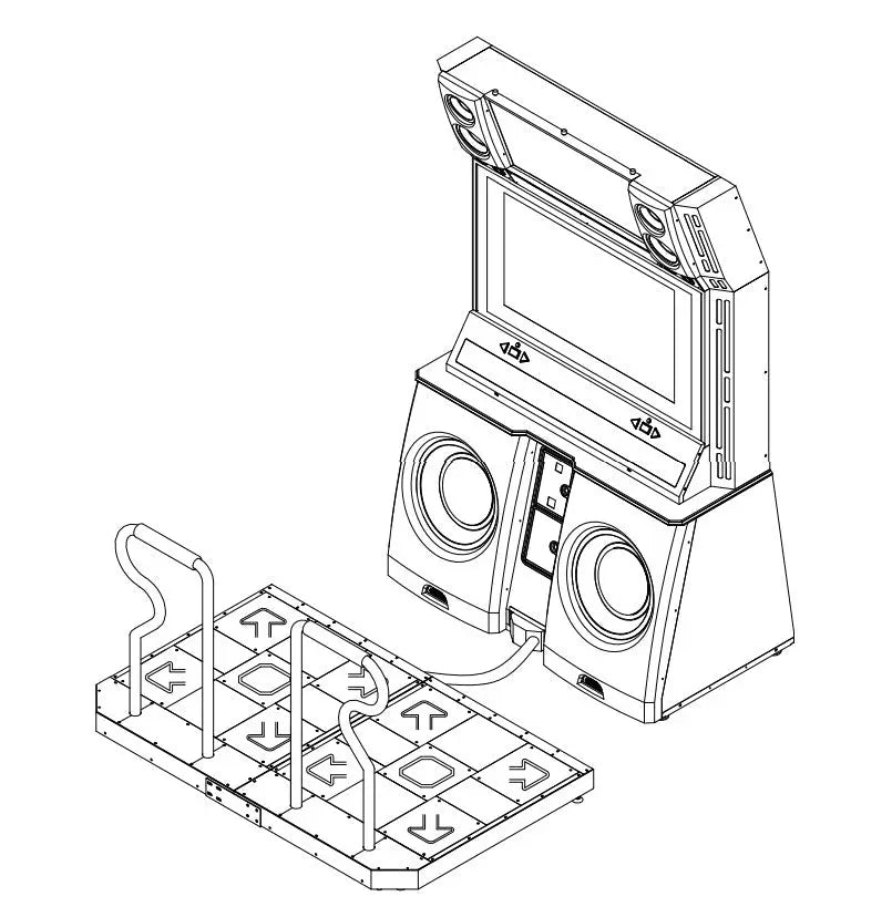 PUMP-IT-UP-PRIME-PIU-2015-Retro-Amusement-Coin-Operated-Dancing-musice-Game-Machine-Tomy-Arcade