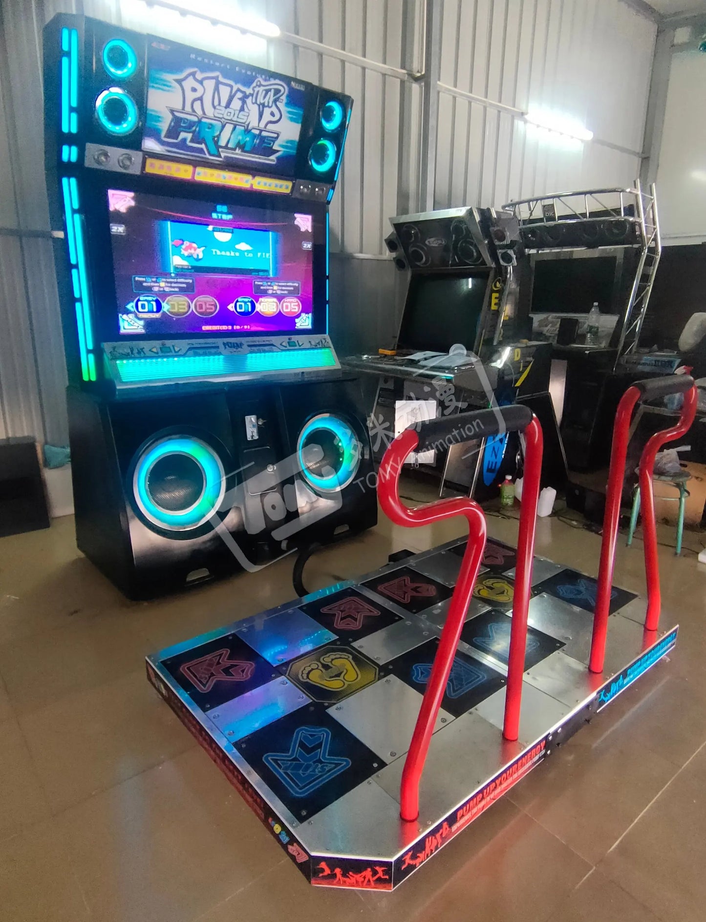 PUMP-IT-UP-PRIME-PIU-2015-Retro-Amusement-Coin-Operated-Dancing-musice-Game-Machine-Tomy-Arcade