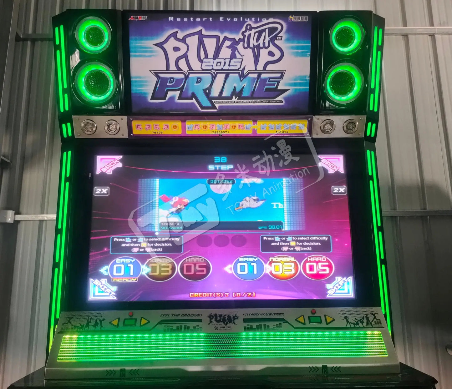 PUMP-IT-UP-PRIME-PIU-2015-Retro-Amusement-Coin-Operated-Dancing-musice-Game-Machine-Tomy-Arcade