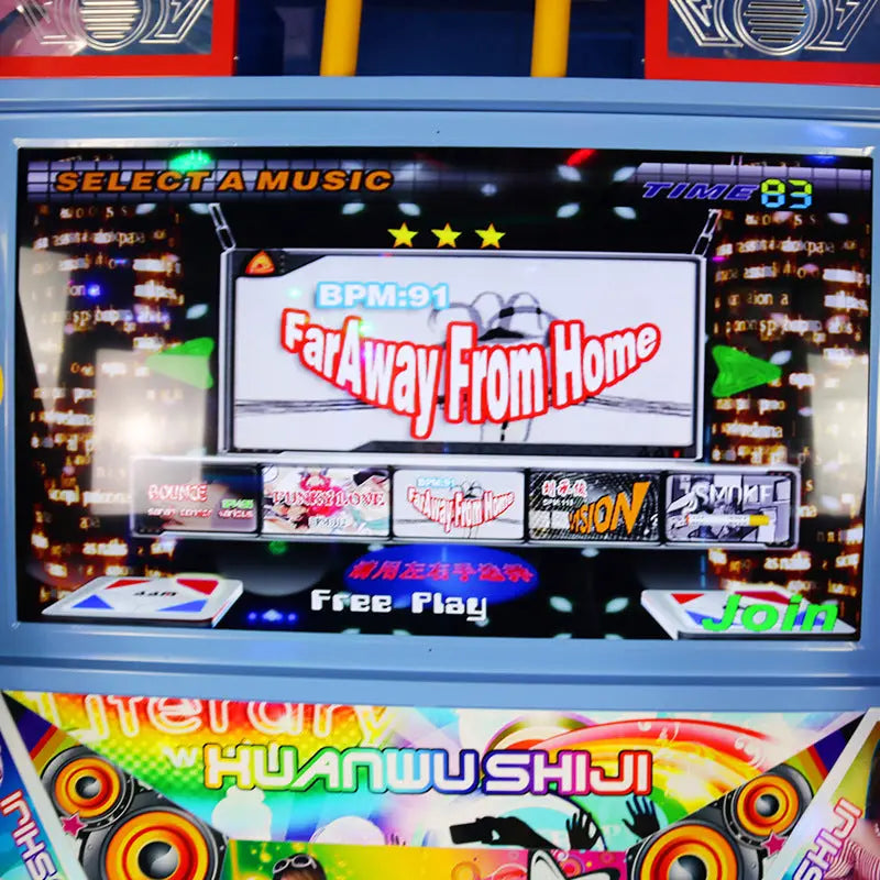 Huan-Wu-Shi-Ji-Dancing-machine-Amusement-Station-coin-operated-Video-Arcade-Music-games-Tomy-Arcade
