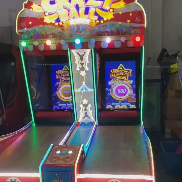 Crazy rolling ball Ticket Redemption games Throwing video skee
