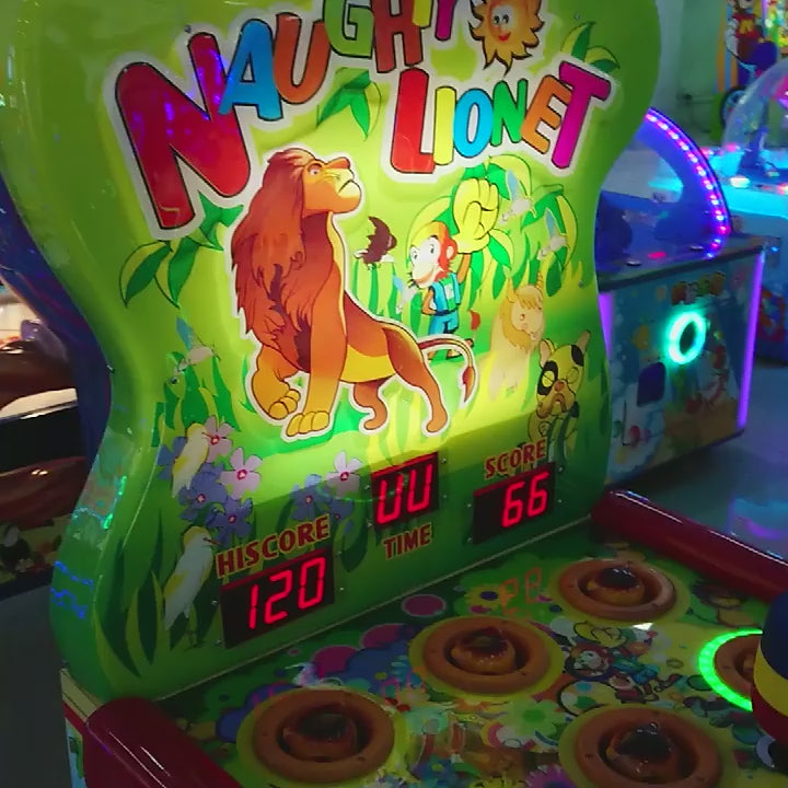 Naughty Lionet Whack A Mole Indoor Sport Arcade Kids Game Machine