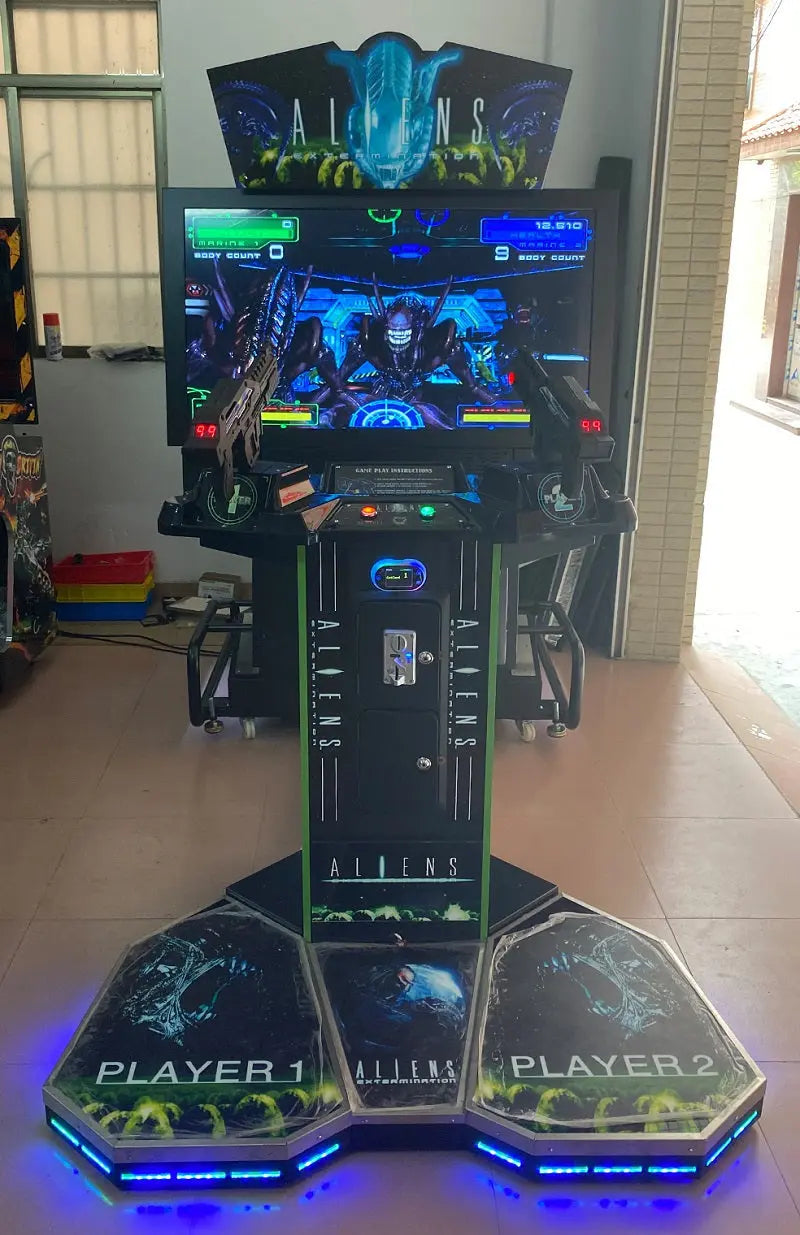 Aliens Arcade Shooting Game Machine With Special Gun Dynamic platform
