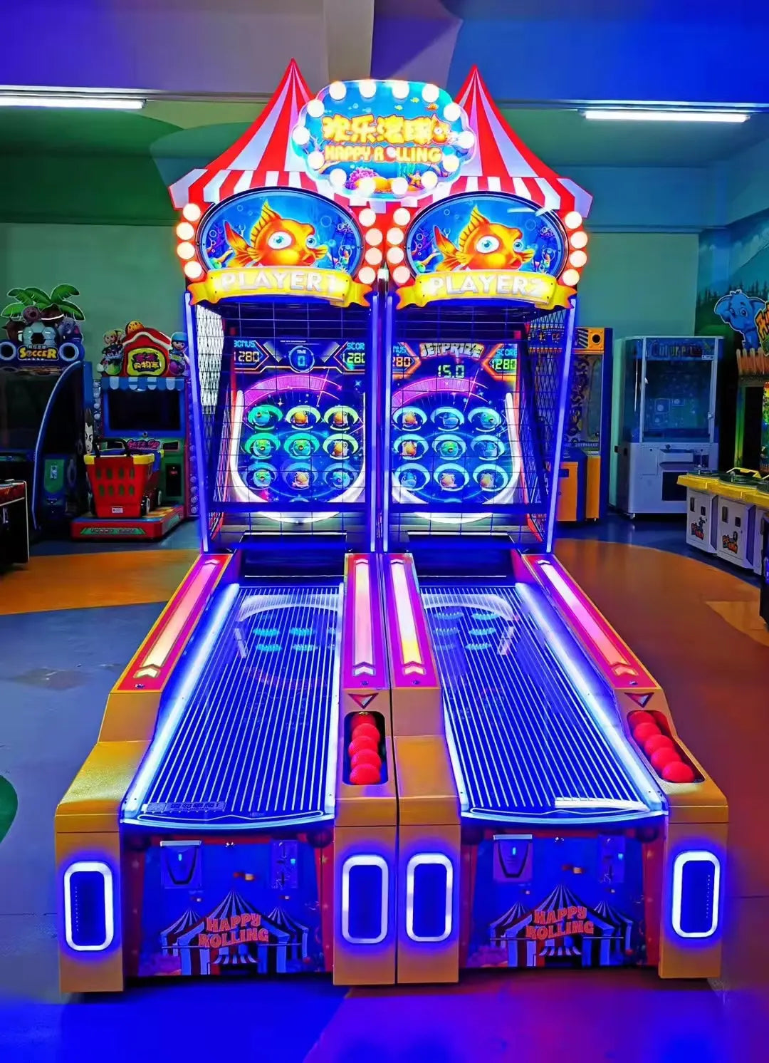 Happy-Rolling-bowling-sport-game-machine-Amusement-Coin-Operated-Electronic-Lottery-Ticket-Redemption-games-Tomy-Arcade