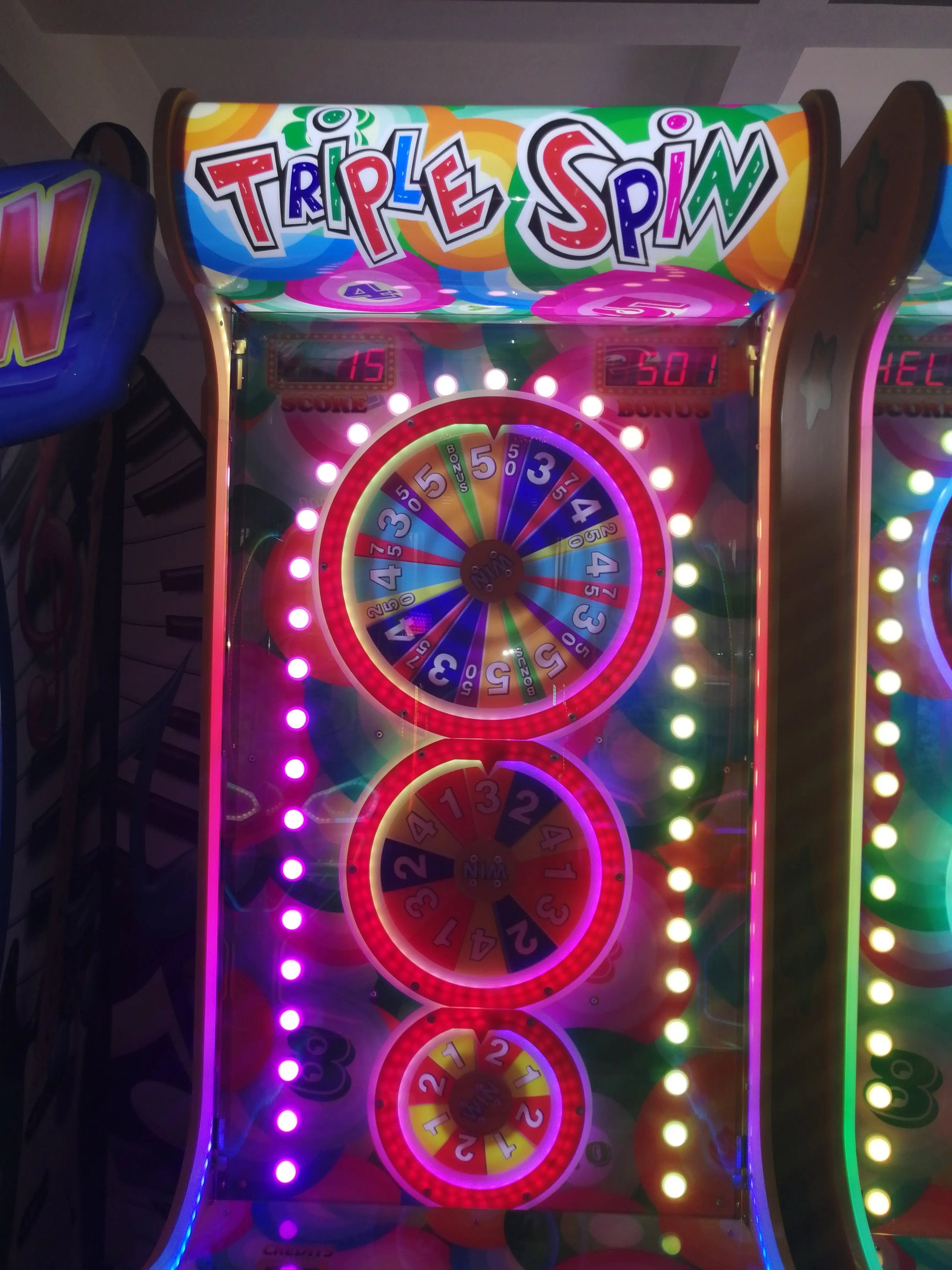 Triple-Spin-Lottery-Redemption-game-machine-Amusement-Coin-Operated-Ticket-Redemption-Electronic-games-Tomy-Arcade