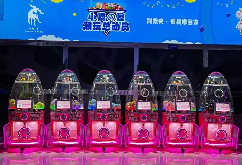 Rocket-Gashapon-vending-game-machine-Coin-Operated-Capsules-Toys-Games-Tomy-Arcade-workshop-process