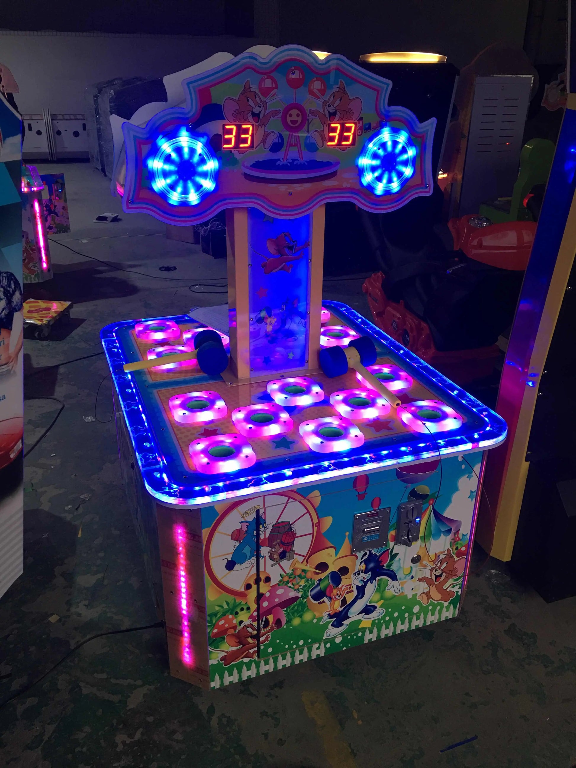 DOUBLE-PLAY-HAMSTER-game-machine-for-kids-coin-operated-Lottery-Ticket-Redemption-games-Tomy-Arcade