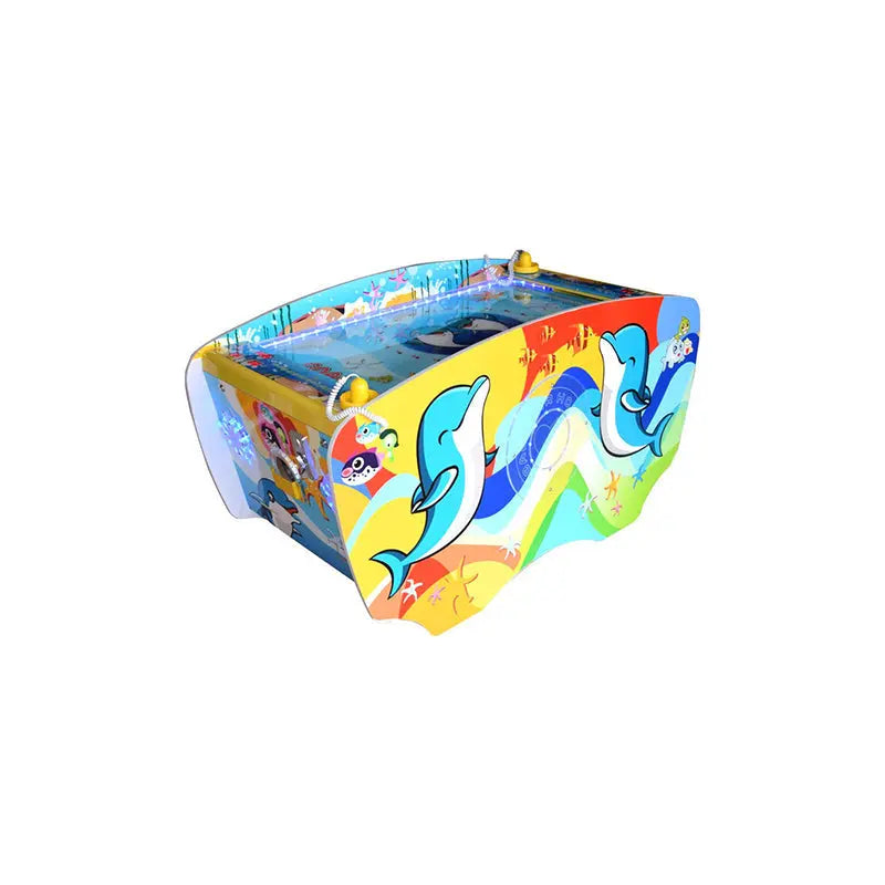 Dolphin-air-hockey-game-machine-childrens-mini-air-hockey-coin-operated-arcade-games-for-kids-Tomy-Arcade