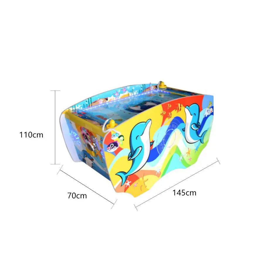 Dolphin-air-hockey-game-machine-childrens-mini-air-hockey-coin-operated-arcade-games-for-kids-Tomy-Arcade