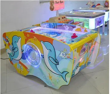 Dolphin-air-hockey-game-machine-childrens-mini-air-hockey-coin-operated-arcade-games-for-kids-Tomy-Arcade