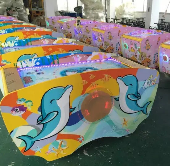 Dolphin-air-hockey-game-machine-childrens-mini-air-hockey-coin-operated-arcade-games-for-kids-Tomy-Arcade