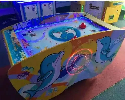 Dolphin-air-hockey-game-machine-childrens-mini-air-hockey-coin-operated-arcade-games-for-kids-Tomy-Arcade