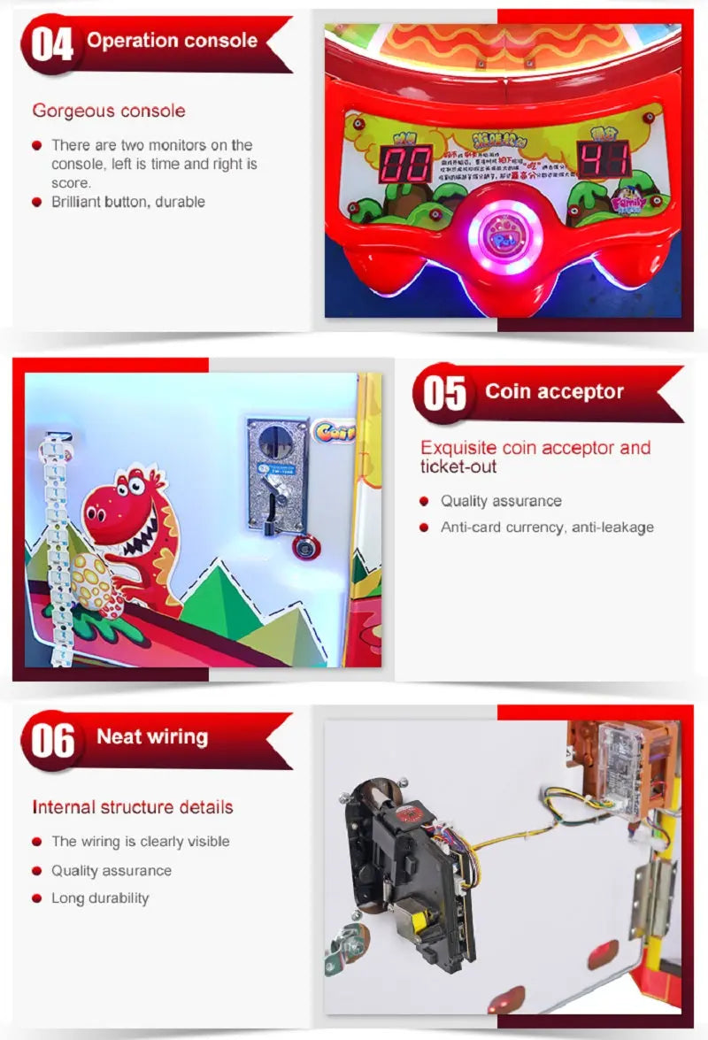 Dinosaur-Mouth-Lottery-redemption-game-machine-FEC-Kids-Coin-Operated-games-Tomy-Arcade