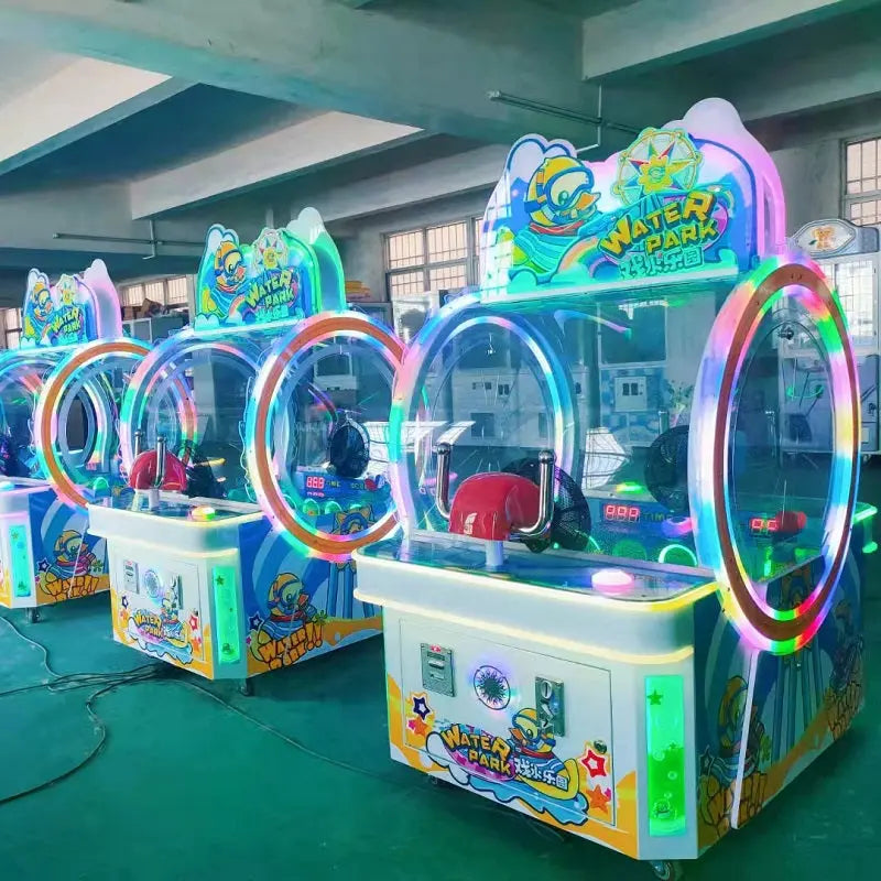 Water-Park-kids-Shooting-game-machine-High-Quality-Kids-Arcade-Interactive-Iceman-Tomy-Arcade-workshop-process
