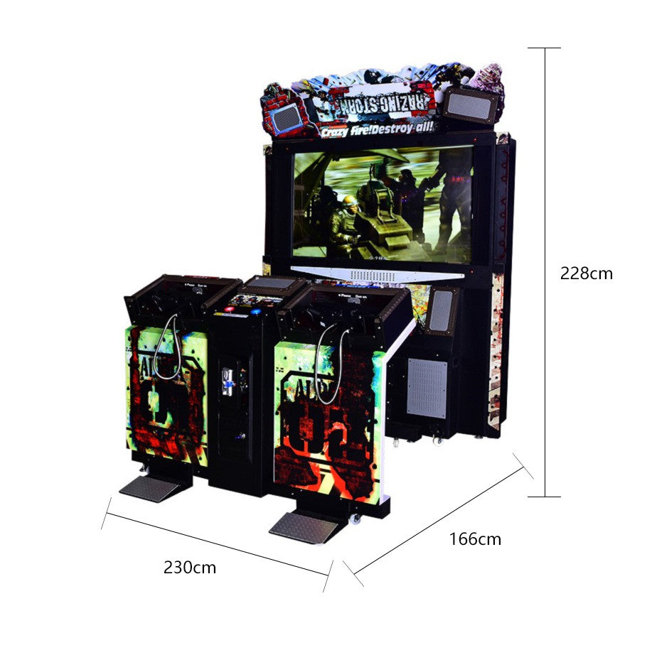 Razing Storm Shooting arcade game machine 55 inch video games – Tomy Arcade