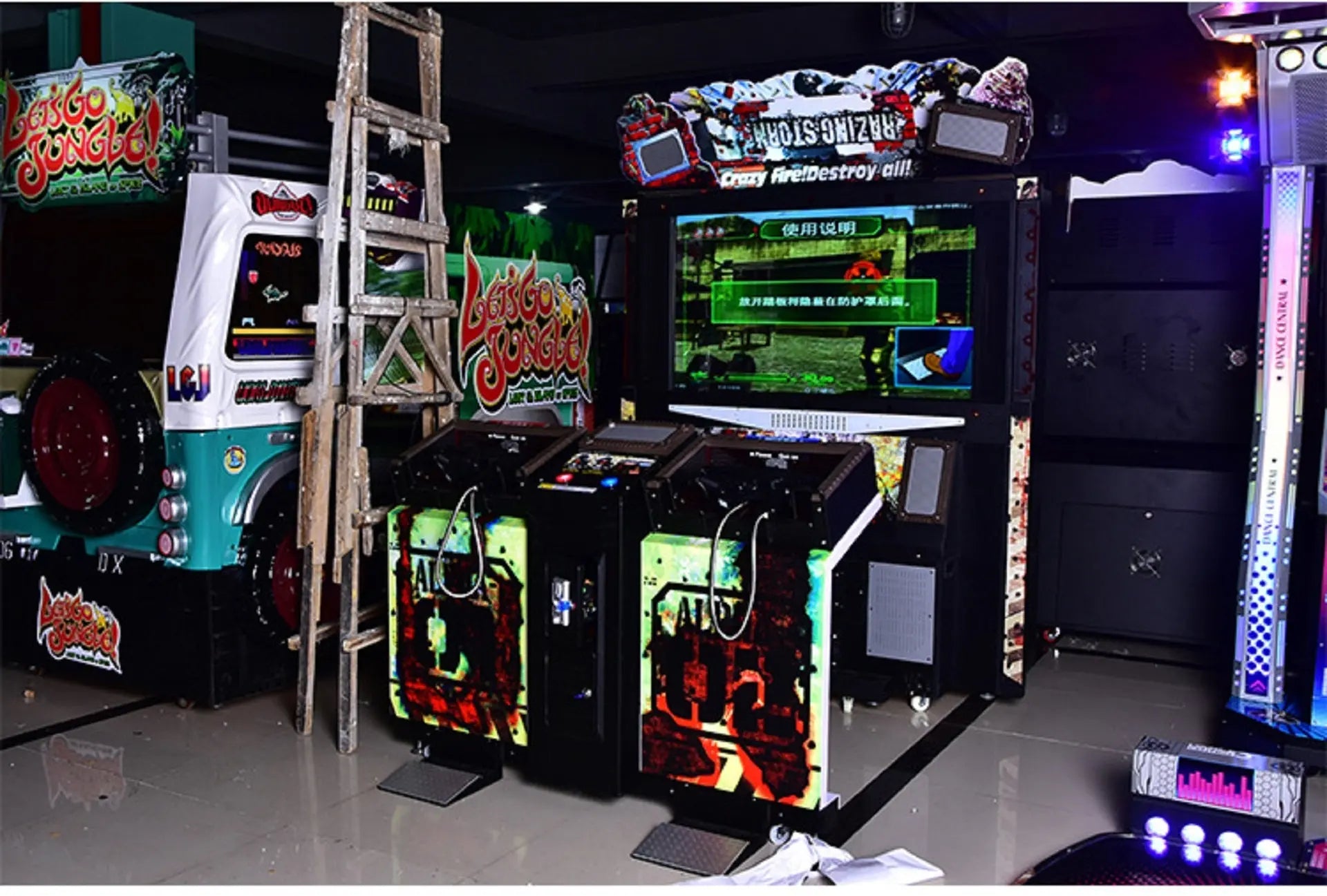 Razing Storm Shooting arcade game machine 55 inch video games