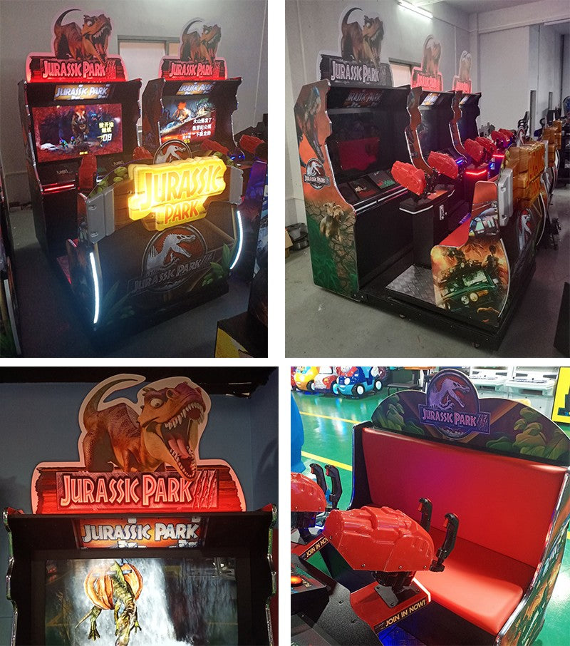RAW-MINI-Jurassic-Park-game-machine-With-Dynamic-platform-Coin-Operated-video-shooting-Arcade-games-Tomy-Arcade