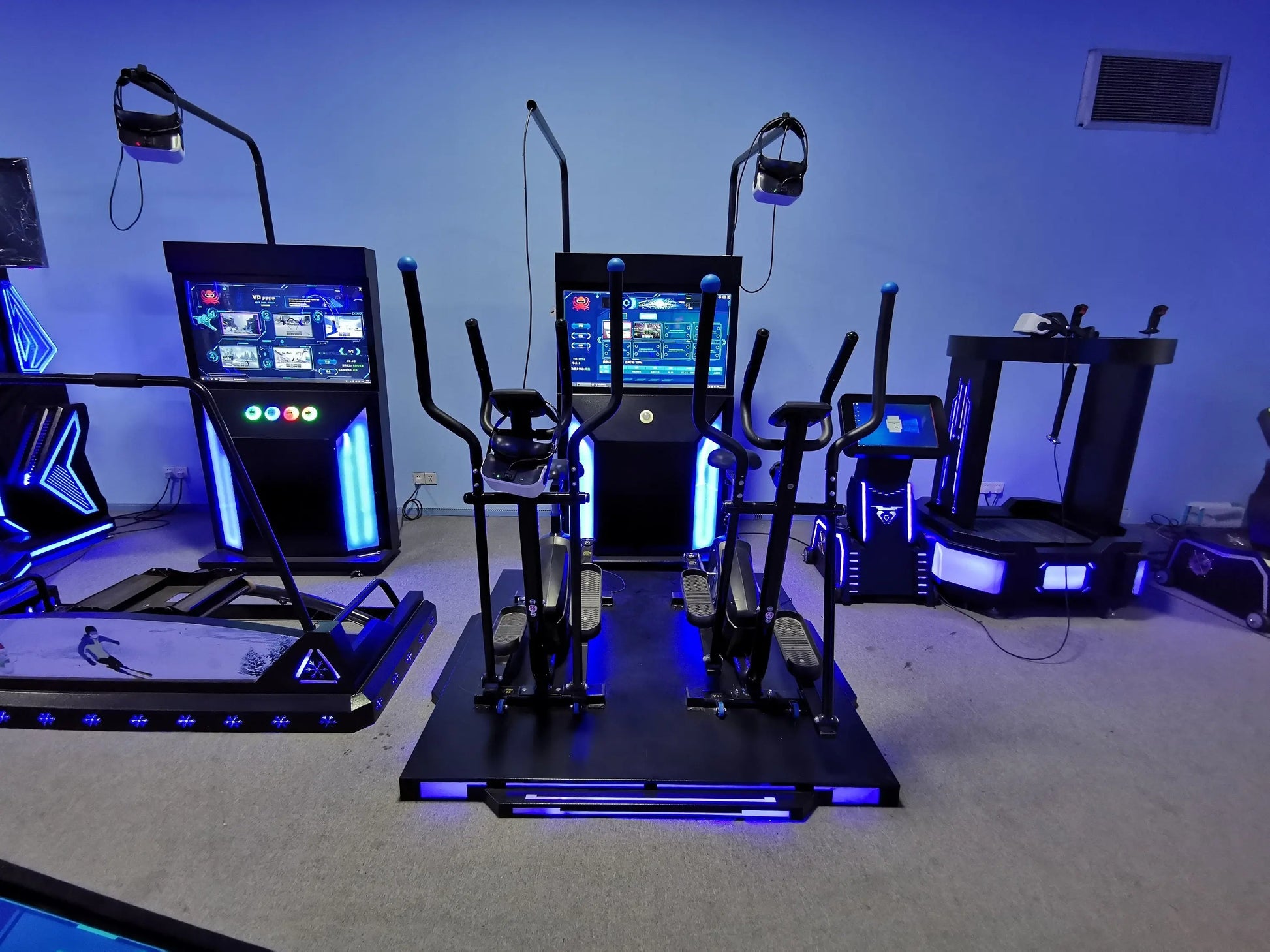 Treadmill Vr Video Game System 9DVR Fitness Machine For Two